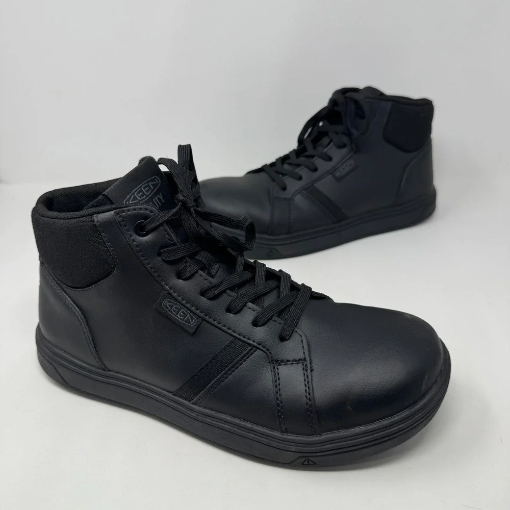 KEEN PTC Kenton Mid Soft Toe Work Shoes Boots Black Men's Size 10 EE